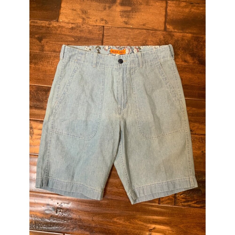 Alex Mill Light Blue Chambray Camp Short NWT $125, Size 30